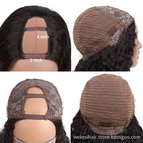 Brazilian cuticle aligned 26 inch human hair wigs vendors,raw unprocessed peruvian virgin loose wave U part wigs